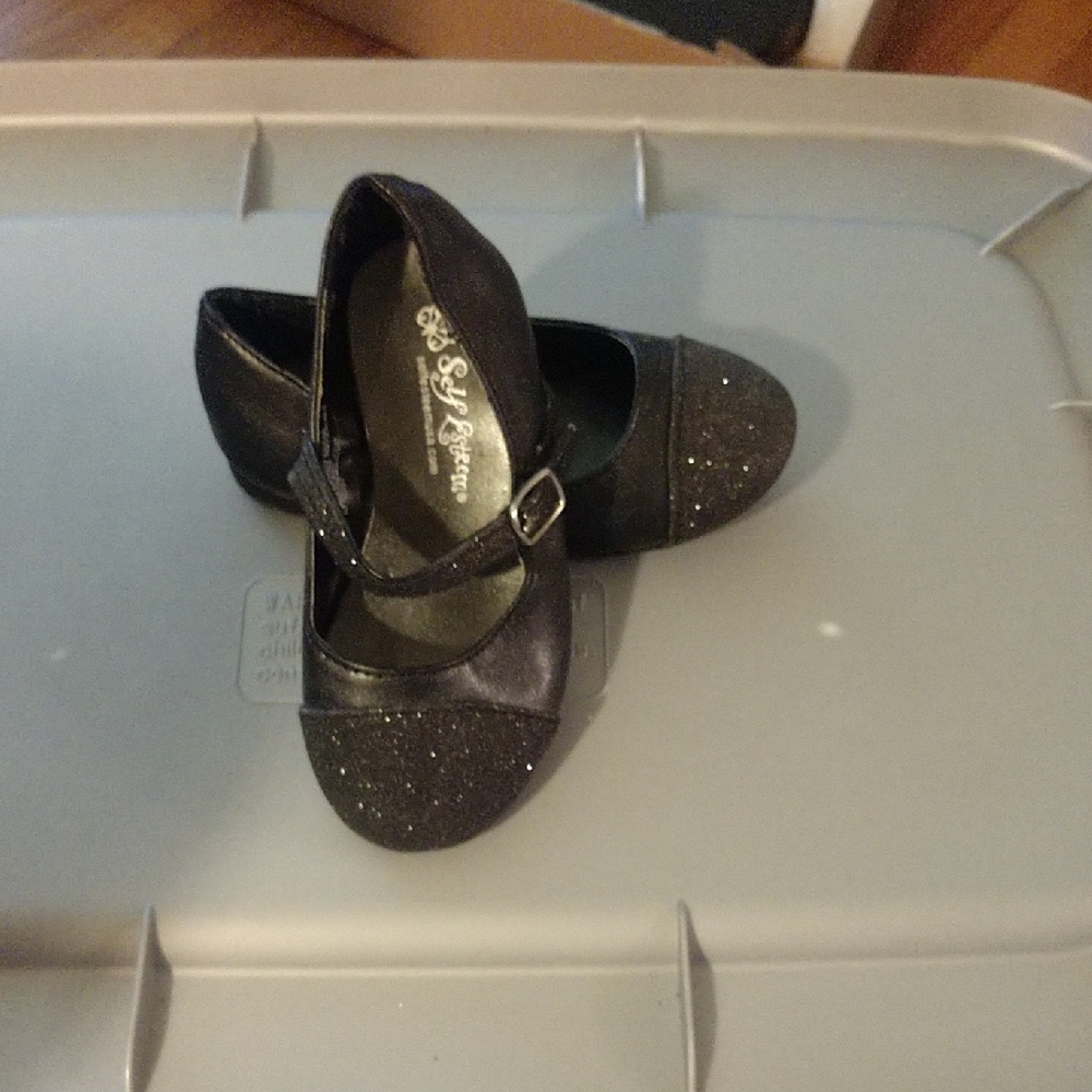 Black Glitter Ballet  Shoes